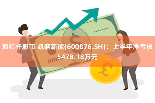 加杠杆股市 凯盛新能(600876.SH)：上半年净亏损5478.18万元